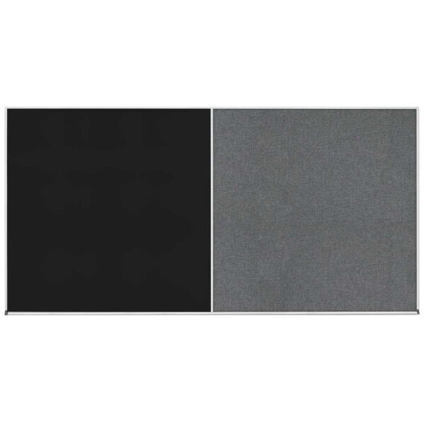 Enclosed Corkboard, 1 Door, 48"x36", 4" Fra, UV3416-BLACK-BLACK
